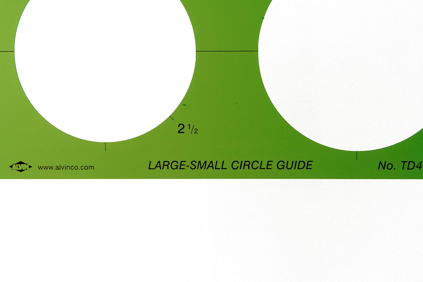 Alvin, Circle Guide Template, 46 Circles, 8.625 inches x 11.125 inches x .030 inches