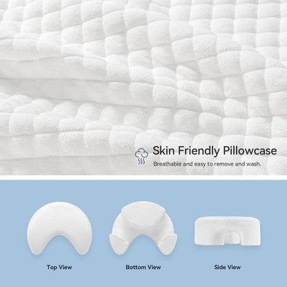 AM AEROMAX Side Sleeping Pillow with Arm Holes - Breathable Memory Foam Pillow for Shoulder & Rotator Cuff Pressure Relief - Ideal for Side Sleepers Who Prefer a Cozy,Body-Hugging Feel