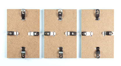 WOOD SIDE ORBIS Glass Clip Picture Frames 5x7 - Pack of 3, Clear Craft Photo Frames