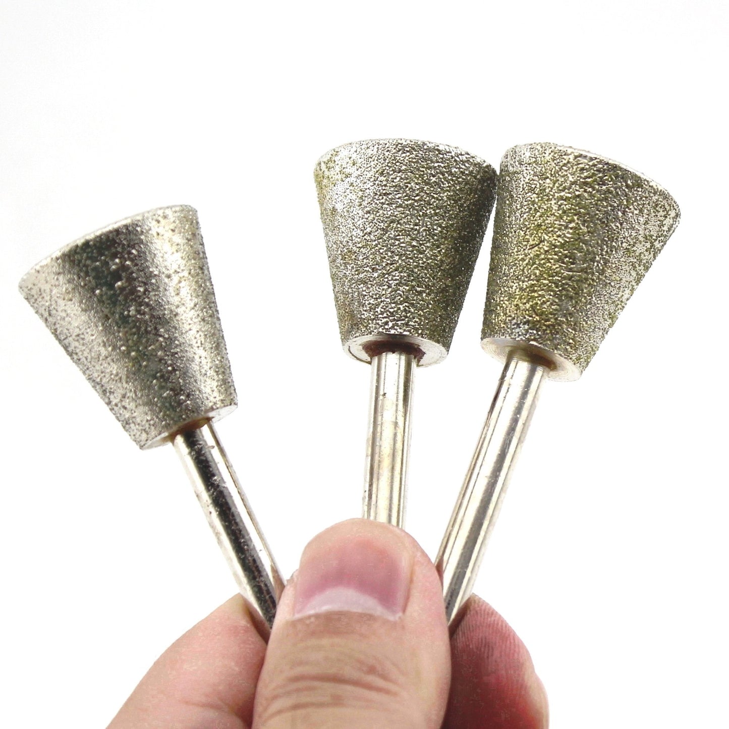 ILOVETOOL 25mm Inverted Cone Diamond Bits Burr Masonry Carving Tools for Gem Stone