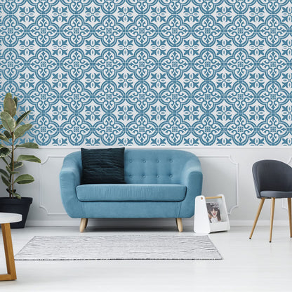 Mandala 6 Pieces Reusable Tile Stencil 12 x 12 Inches Wall Templates Tile Pattern Stencil Mandala Drawing Templates for DIY Scrapbooks Wall Floor Home Decors