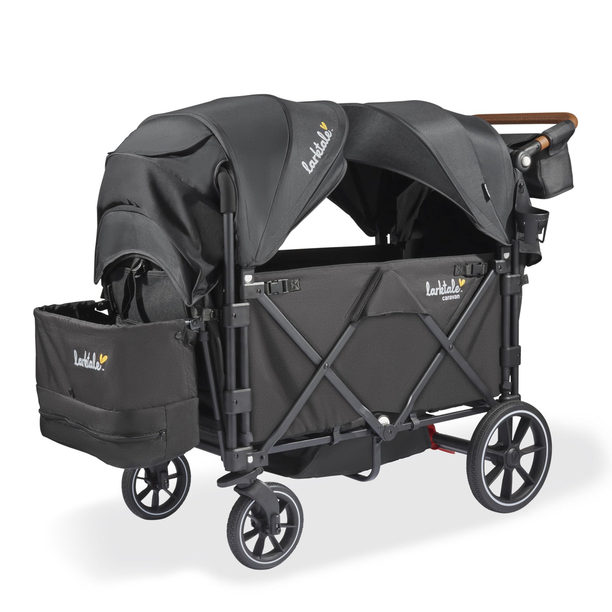 Larktale Caravan V3 Stroller, 2-Seater Kids Wagon, 207 lb Capacity, Byron Black