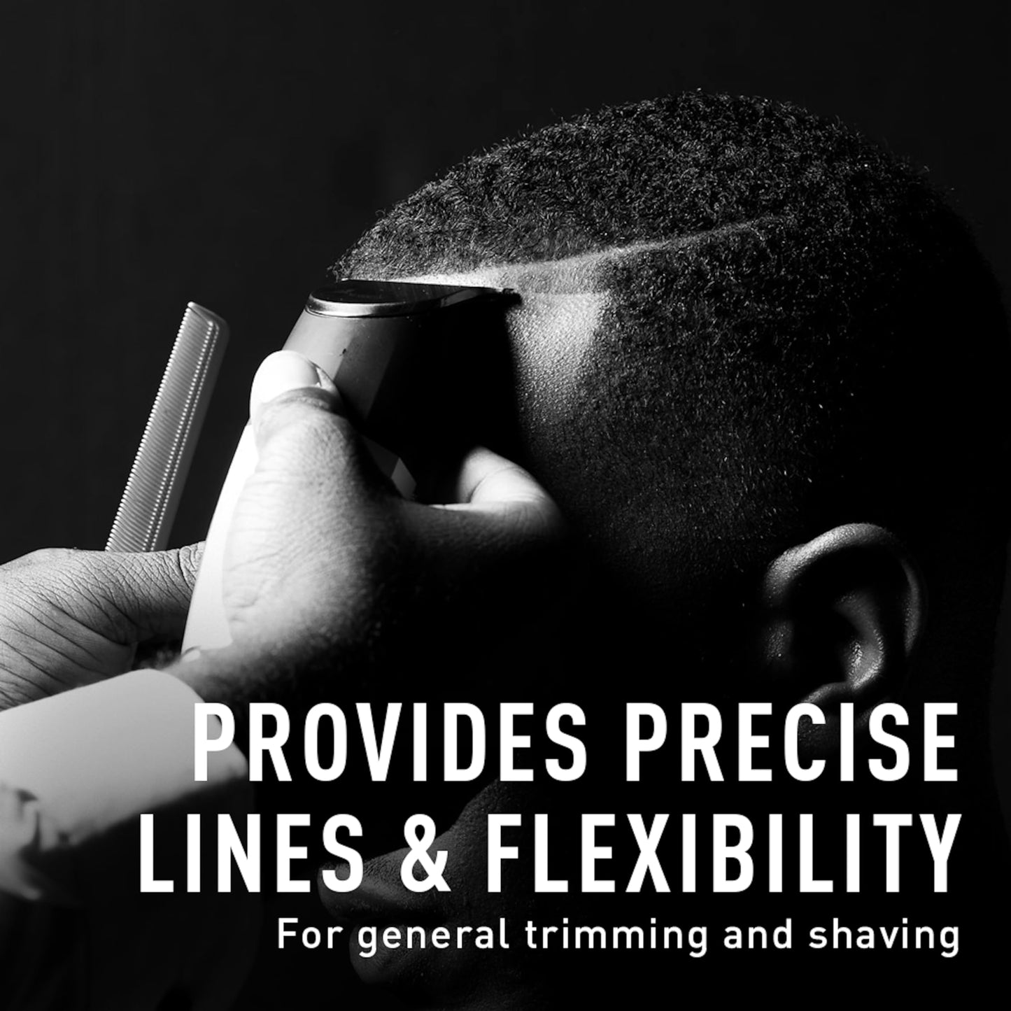 Bevel Beard Trimmer for Men - Black Edition Cordless Trimmer, 8 Hour Rechargeable Battery Life, Tool Free Adjustable Zero Gapped Blade, Barber Supplies, Mustache Trimmer