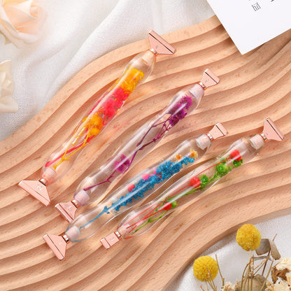 Geyoga 23 Pcs Flower Diamond Painting Art Drill Tool Pen Kits Resin for Adults with Rose Gold Pen Tips Preppy DIY Diamond Arts Pens Accessories Nail Art Embroidery Decoration
