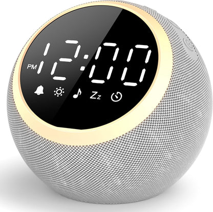 25 LIORQUE Alarm Clock with White Noise Machine & Night Light, Soothing Sound, Adjustable Volume, Sleep Timer, Ideal