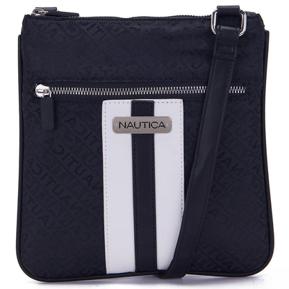 Nautica Lakeside Signature Jaquard North South Crossbody Bag