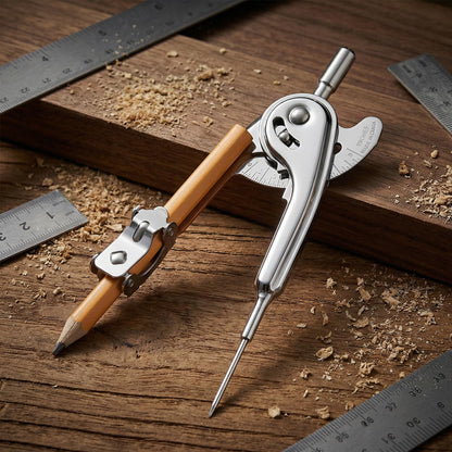 YUENPUN 30 Pieces Metal Geometry Compass with Pencil, 5 Inch Precision Drafting Compass for Office Woodworking Art Drawing