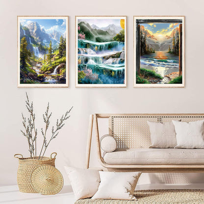 EWJRNSF 6 Pack 5D Diamond Painting Kits for Adults, Landscape Diamond Arts Kits Diamond Art Sets,Gem Painting by Number Kits for Adults Beginners Home Wall Decor 11.8x15.7 Inches