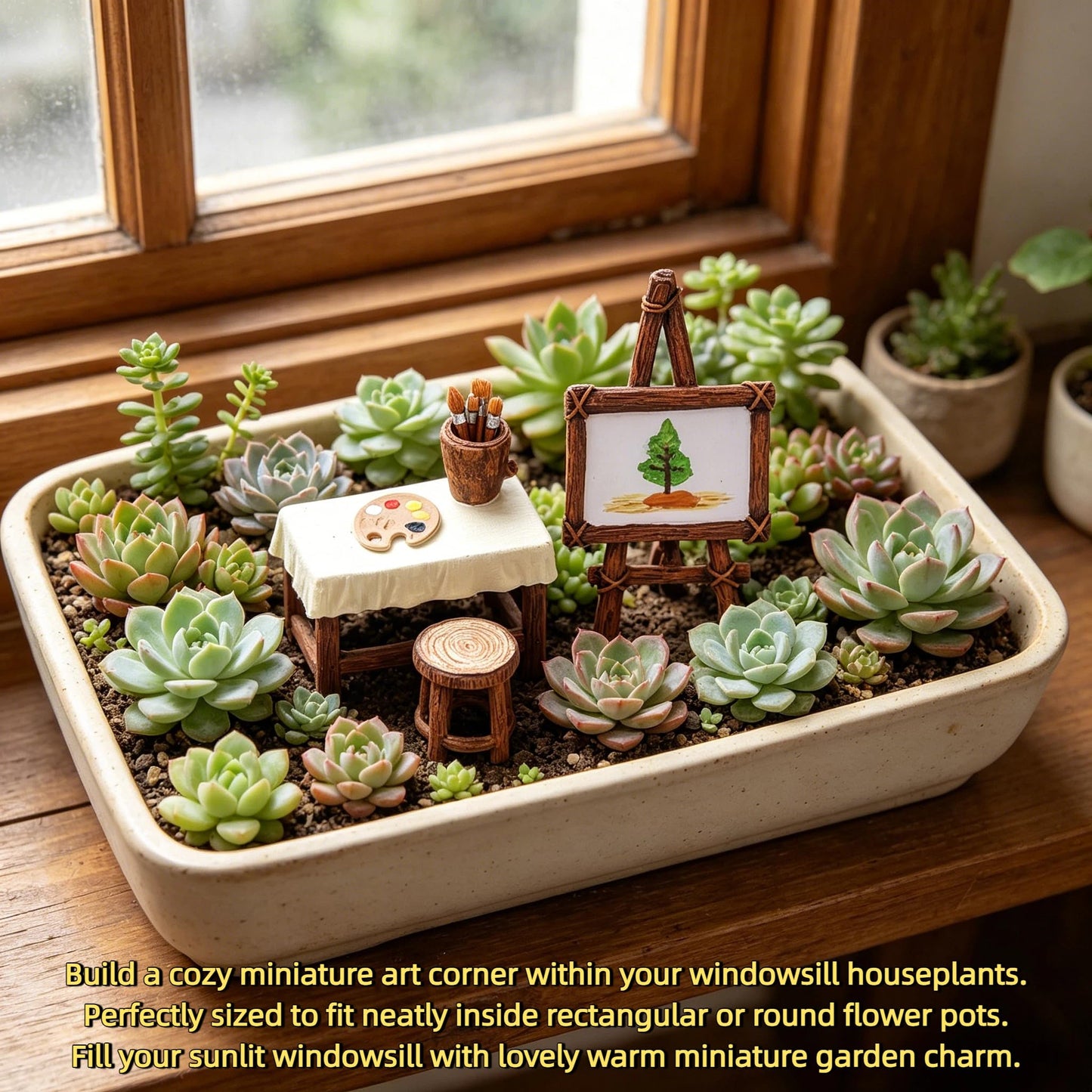 Fairy Garden Accessories,FHNQRQN,Fairy Garden Accessories Outdoor,Fairy Garden,mini Furniture,Miniature Furniture,Fairy Garden Decor,Fairy House Accessories,mini Bench,Miniature Fairy Garden