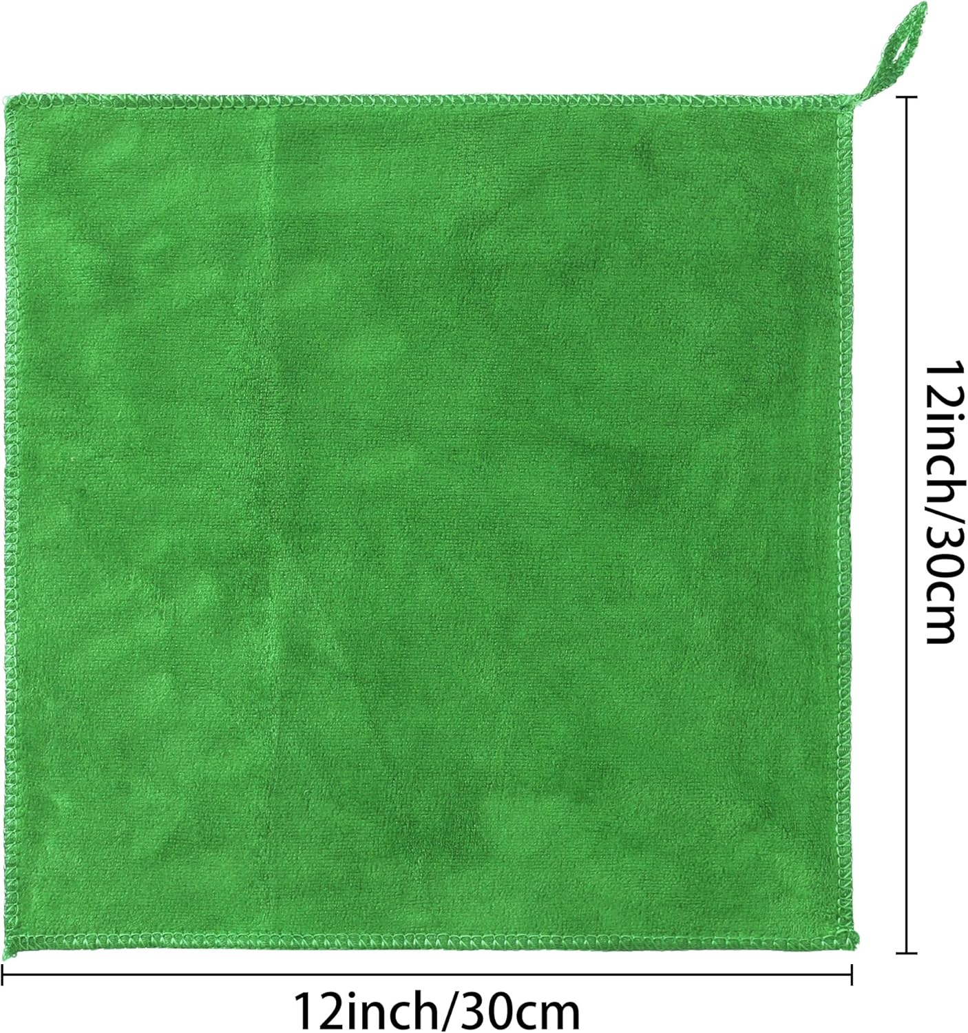 uxcell Microfiber Kitchen Towels, Thick Absorbent Dish Clothes for Household Chores, 12" x 12", 6 Pack Green