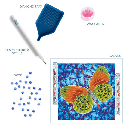 DIAMOND DOTZ Flutterby Earth Diamond Painting Kits for Adults - Diamond Art Kits a Relaxing Creative Craft Kit with Dotz Gems 12x12