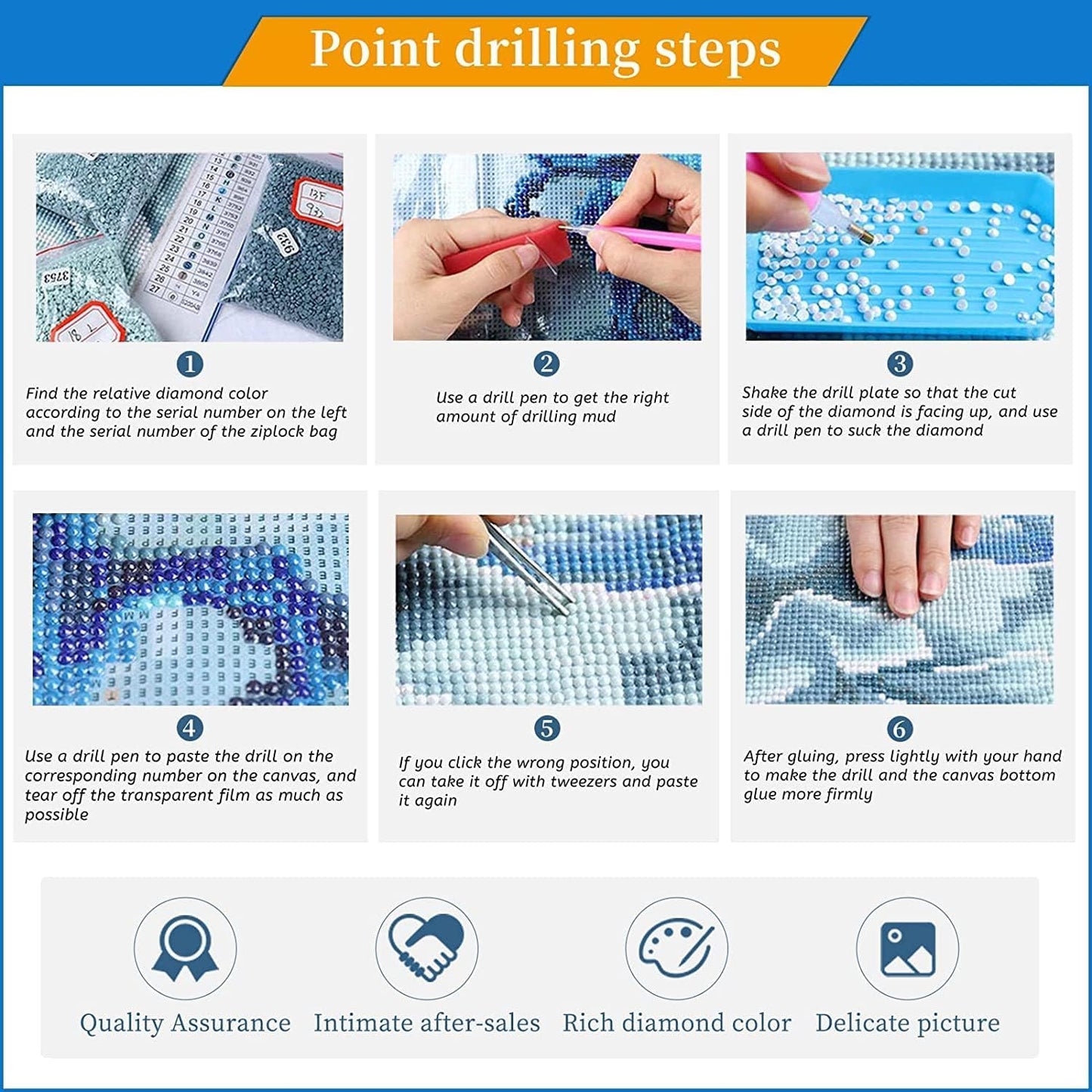 Clendo 6 Pack Beach Diamond Painting Kits for Adults, 5D Coast Diamond Art Kits for Beginners, DIY Full Round Drill Paint by Diamonds Dots for Home Wall Decor 12 x 16 Inch
