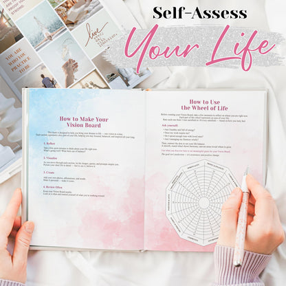BrightenKidz Vision Board Book – Create Your Dream Life with Inspirational Clip Art, Collage Pictures & Quotes | Vision Board Supplies Kit for Women | Ideal Magazines to Visualize & Achieve Your Goals