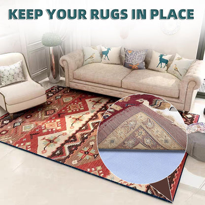 73x40 Inches Double-Sided Anti-Slip Carpet, Premium Vinyl Anti-Skid Fabric, Rug Backing & Rug Making Supplies, Non-Slip Rug Grips for Area Rugs to Keep Them in Place (Grey)