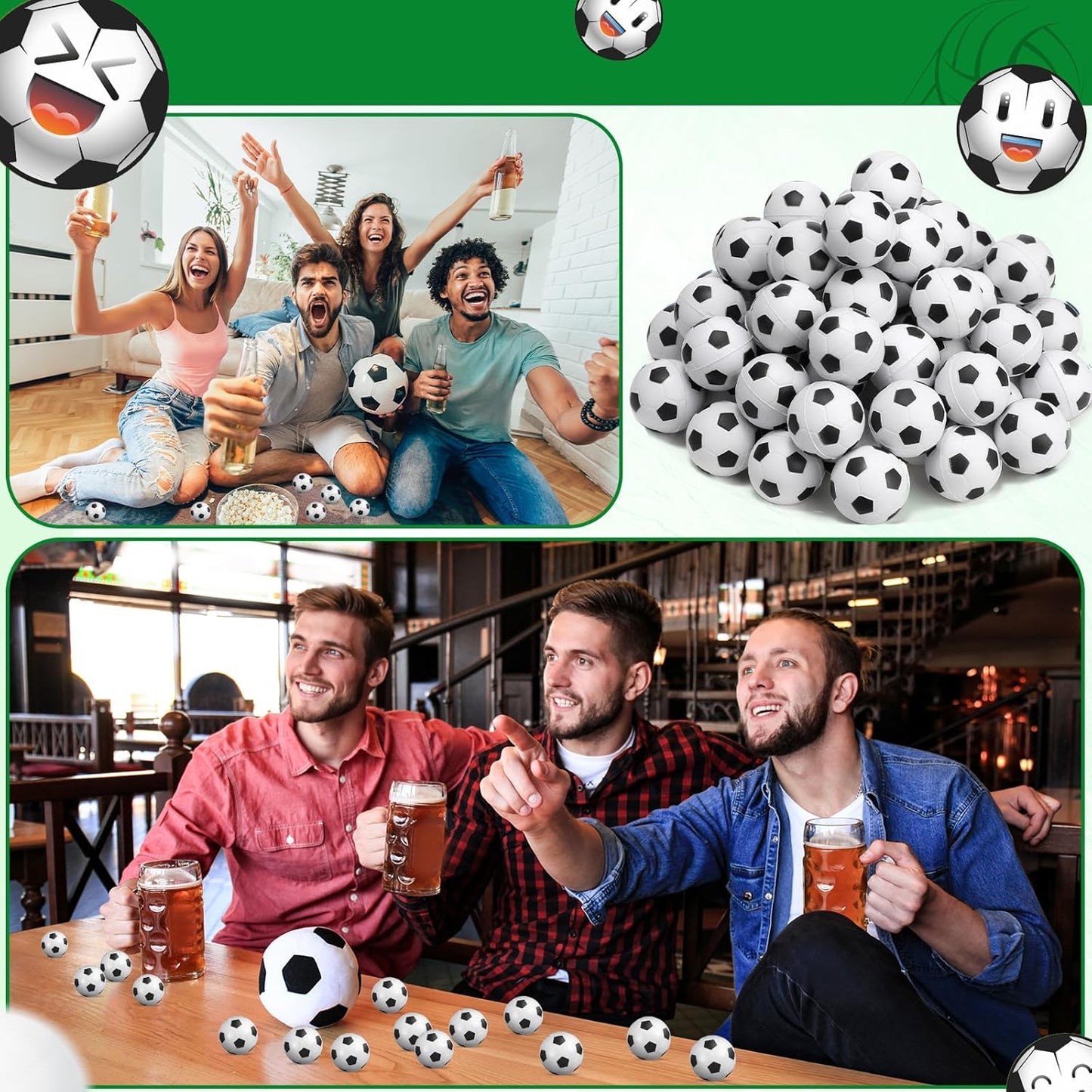 144 1.18 Inch Sotiff Pcs Mini Soccer Balls Bulk Sports Foam Stress Balls Relaxation Gadgets Fidget White Black Sports