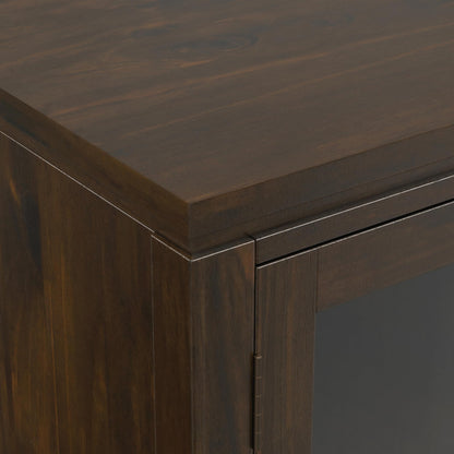 SIMPLIHOME Cosmopolitan TV Stand - 72 inch Wide Solid Wood Media Console in Mahogany Brown, Contemporary Entertainment Center for Living Room for TVs up to 80 Inches with Drawers and Cable Management