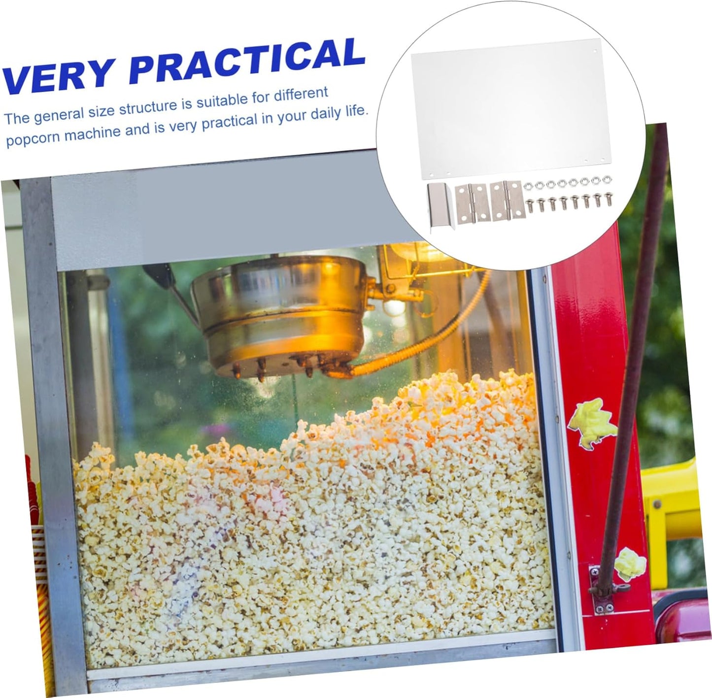 Ciieeo Protective Baffle for Automatic Popcorn Machine, Clear Panel Accessories for Household Popcorn Maker