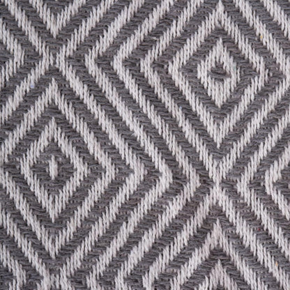 DII Diamond Throw Collection, Woven Cotton, 50x60, Mineral Gray