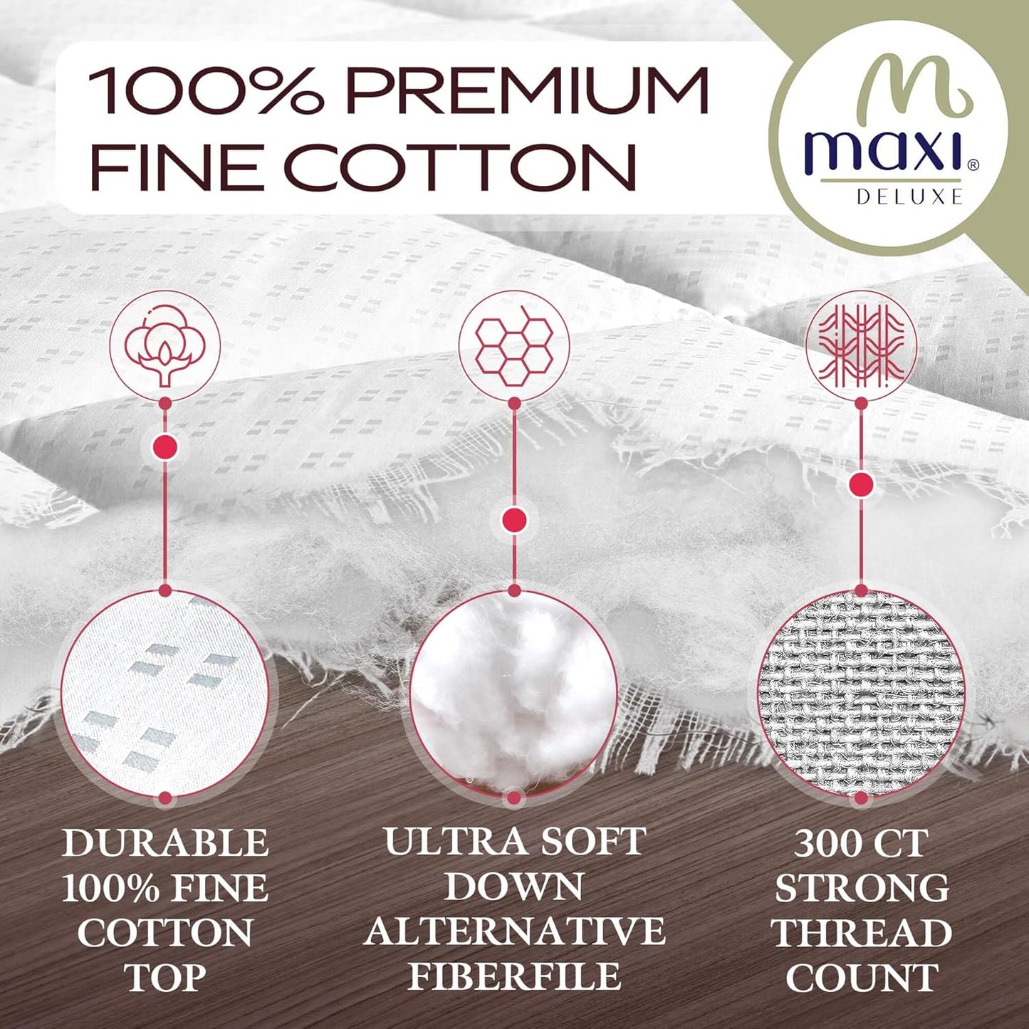 Maxi (33 75) Cot Size X Mattress Pad - Luxurious Cotton Sateen Mattress Protector - Soft, Comfortable, & Breatheable