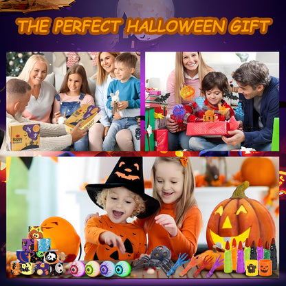 650Pcs Halloween Party Favors for Kids, Bulk Fidget Toys for Party Supplies, Halloween Treats Non Candy School Classroom Carnival Prizes, Treasure Box Toy Chest, Halloween Gifts, Goodie Bag Stuffers
