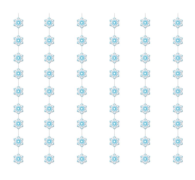Beistle Snowflake Stringers 78" (Blue/White), Pack of 6