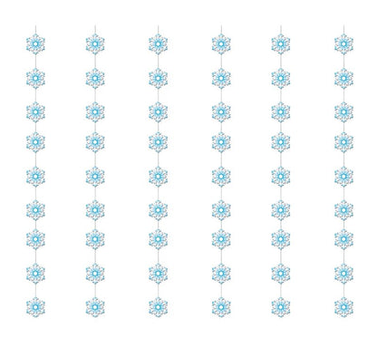 Beistle Snowflake Stringers 78" (Blue/White), Pack of 6