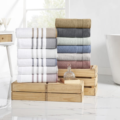 6-Piece Set 100% 2 2 2 Modern Threads Towel Cotton, Quick Dry, Ultra Absorbent Includes Bath, Hand, Washcloths