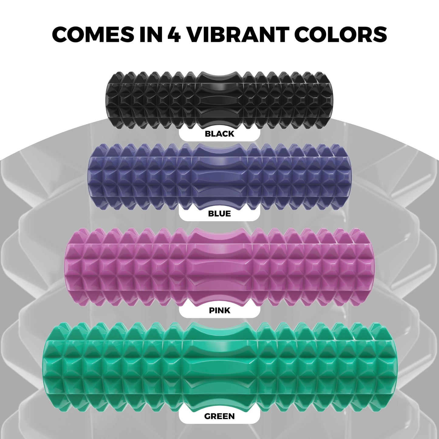 Nordic Lifting Vibrating Foam Roller w/ 5-Speed Vibration – High-Density EVA Foam for Deep Tissue Massage, Relaxation & Mobility Support – Green