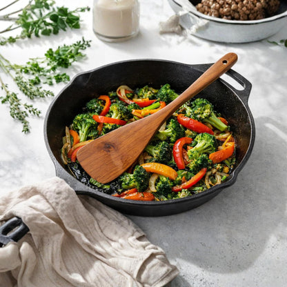 Solange & Frances Teak Wooden Utensil Set. Premium Cooking Utensils, and Non Toxic Cooking Utensils. Unique Gift for Women, Gift for Mom, Gifts for Grandma, or Gifts for Women Who Have Everything
