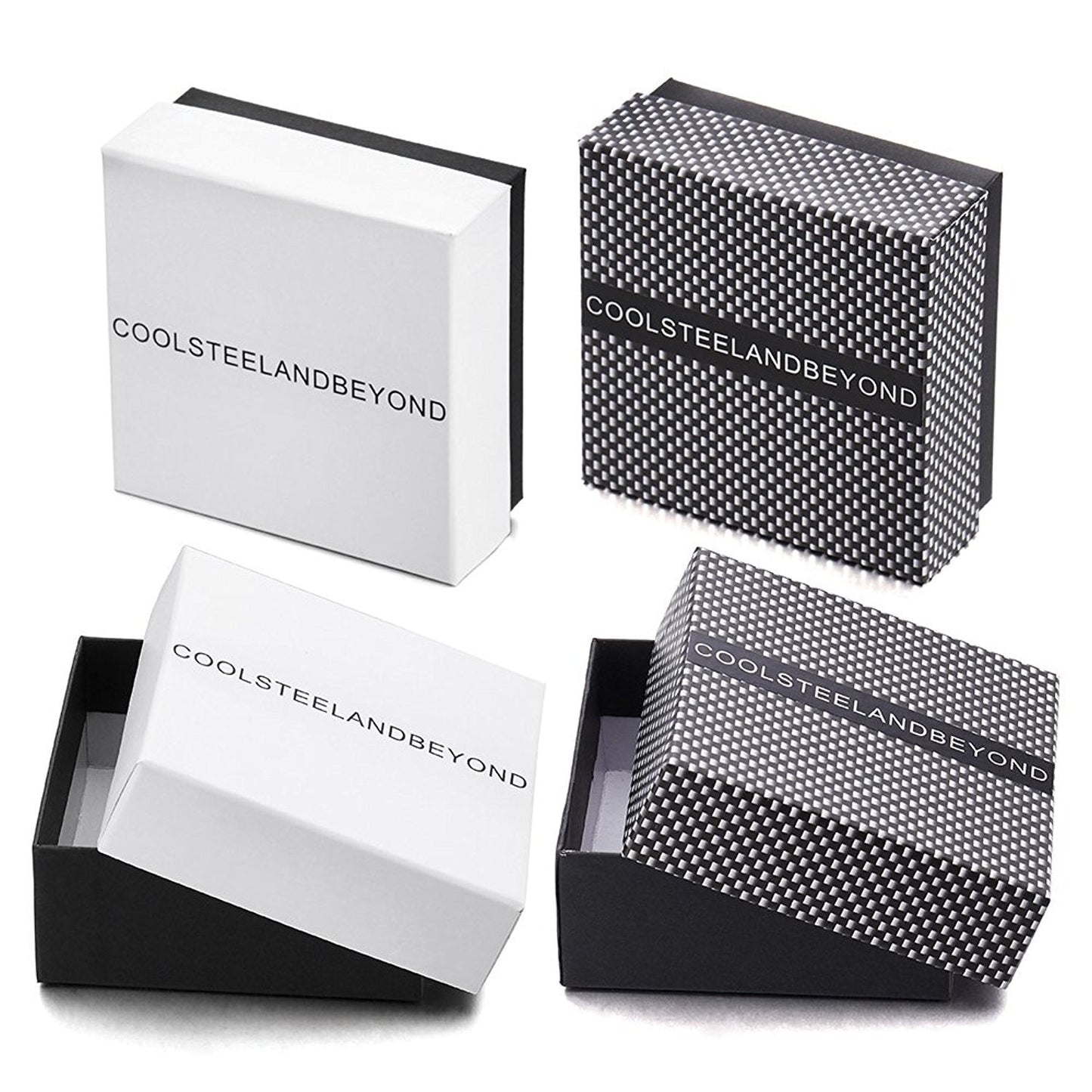 COOLSTEELANDBEYOND Gothic Mens Stainless Steel Skull Franco Link Curb Chain Bracelet with Spring Ring Clasp 8.5 Inches