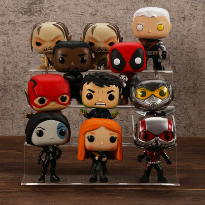 bigantss 9 Inch Acrylic Shelf for Perfume Organizer, 4 Tier Funko POP Shelves, Cologne Organizer Tiered Riser Display Stand, Acrylic Display for Decoration