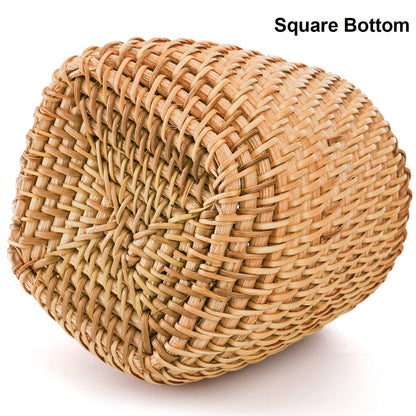 Hacaroa Set of 2 Rattan Pencil Holder for Desk, Handmade Wicker Pen Cup Cute Boho Desk Organizer, Woven Makeup Brush Holder Utensil Container for Home, Office Table Decor