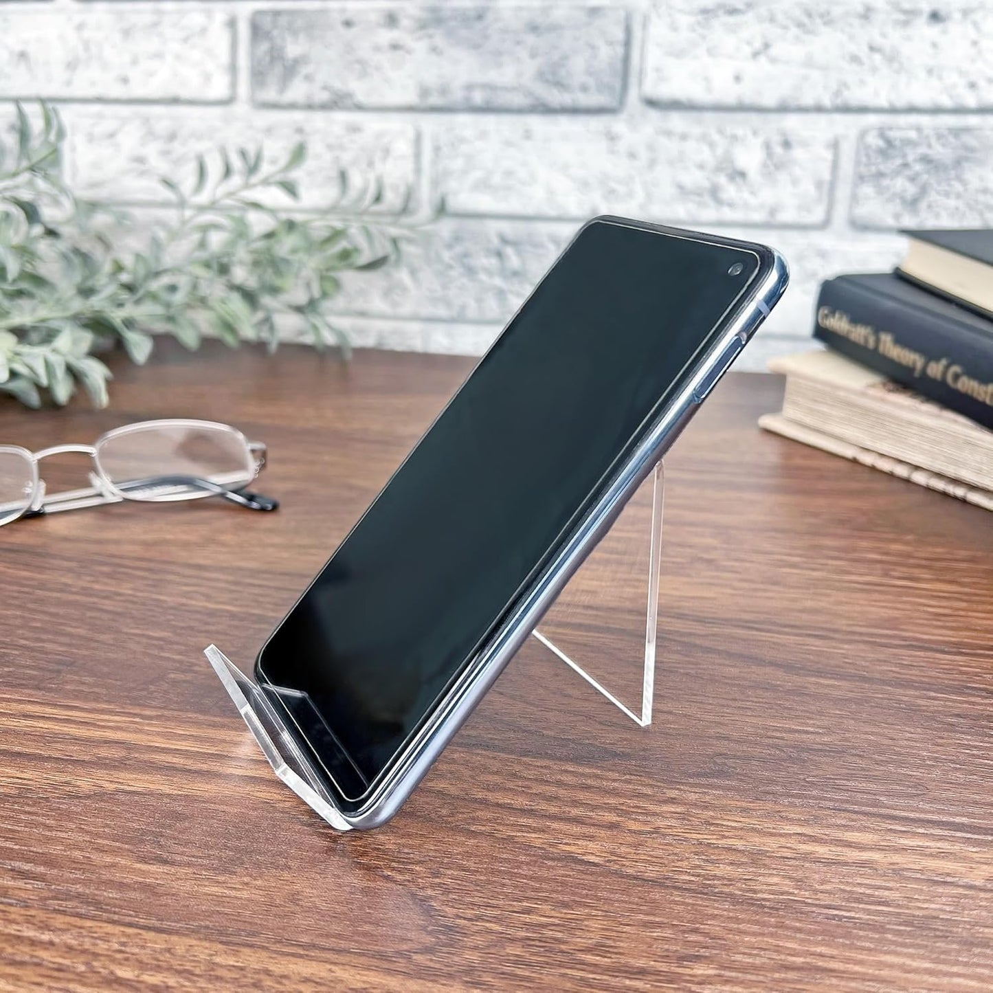Plymor Clear Acrylic Cell Phone Display Stand, 2" W x 3.5" D x 2.75" H (6 Pack)