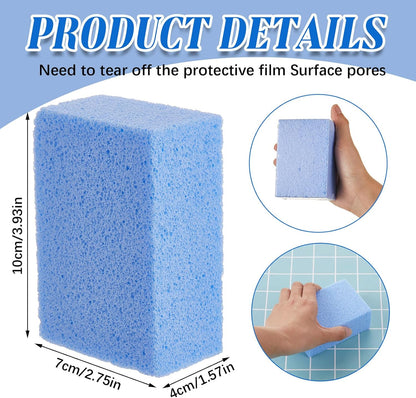 Yinder 4 Pcs Pumice Stone for Cleaning Pool Tile, 3.94 x 2.76 x 1.57 Inch for Spa Tile Cleaning (Blue)