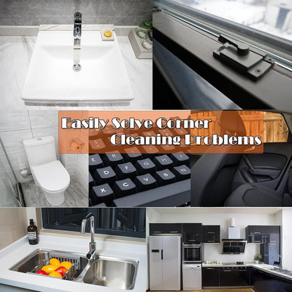 Hard Bristle Crevice Cleaning Brush Set for Small Gaps, Rotating Brushes for Grout, Toilet, Shower, Tile Cleaning Tools