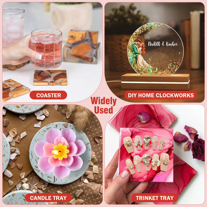 15 Pcs Coaster Resin Molds Silicone,Mold for Epoxy Resin Coaster Molds with Round Square Shape Holder Mold for Epoxy, for DIY Art Craft Cup Mats
