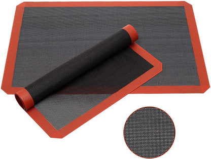Silicone Baking Mat, Nonstick Food Safe Tray Pan Liners for Making Cookies, Macarons, Bread (16.54"x11.61"/2 Pack)