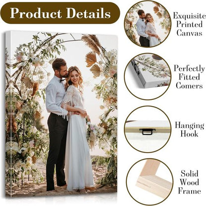 Custom Canvas Prints - Personalized Photo Wall Art for Weddings, Family, and Pets | 20x40 Wrapped Frame