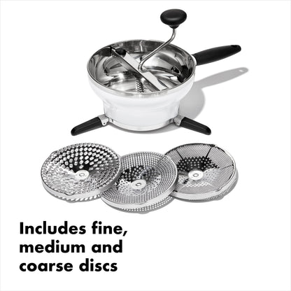 OXO Good Grips Stainless Steel Food Mill For Purees,Silver