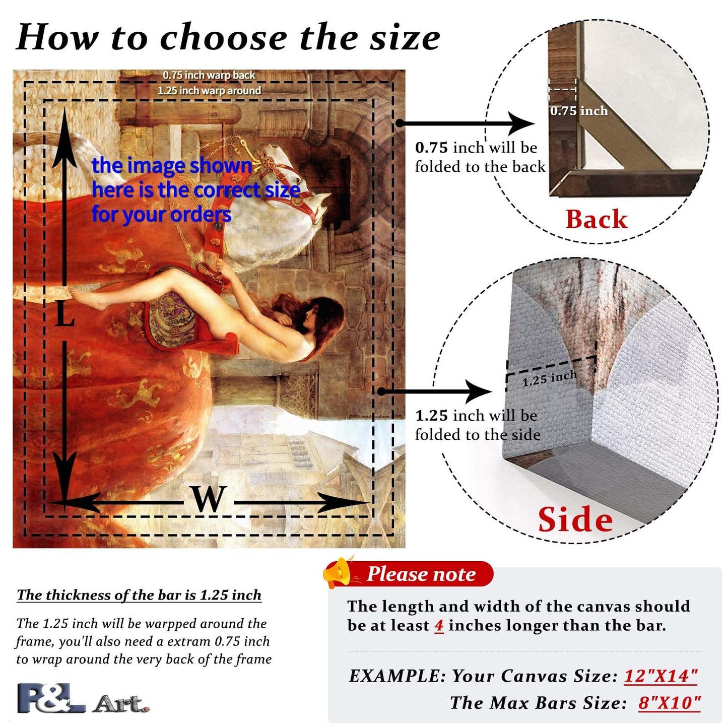 DIY Solid Wood Canvas Frame Kit with Stretch Bar - Customized Wooden Art Frames for Paintings - Easy-to-Build Canvas Stretching System - Wall Art & Oil Painting Accessories (12" x 12")