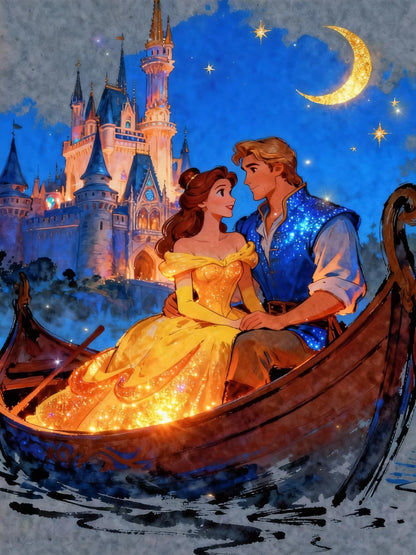 8 Pack Disney Princess Diamond Painting Kits for Adults, 5D DIY Diamond Art Full Drill Crystal Rhinestone Craft Set, Disney Princess Characters Diamond Paintings Diamond Dotz for Home Wall Decor Gifts