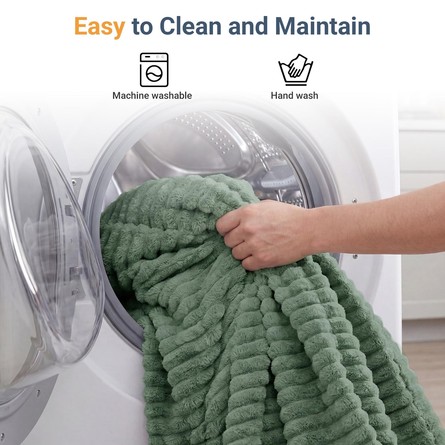 Claiks 8 Ft Giant Foam Bean Bag Chair, Oversized Couch with Removable Cover, Soft Plush Bean Bag Chairs for Adults and for Kids Teens Adults in Living Room, Green