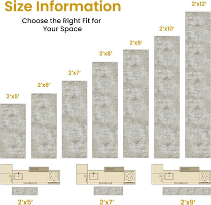 2x9 2' 9' Area Rugs for Living Room, Washable Runner Rugs for Bedroom, Entryway Hallways Clearance Kitchen Indoor Boho