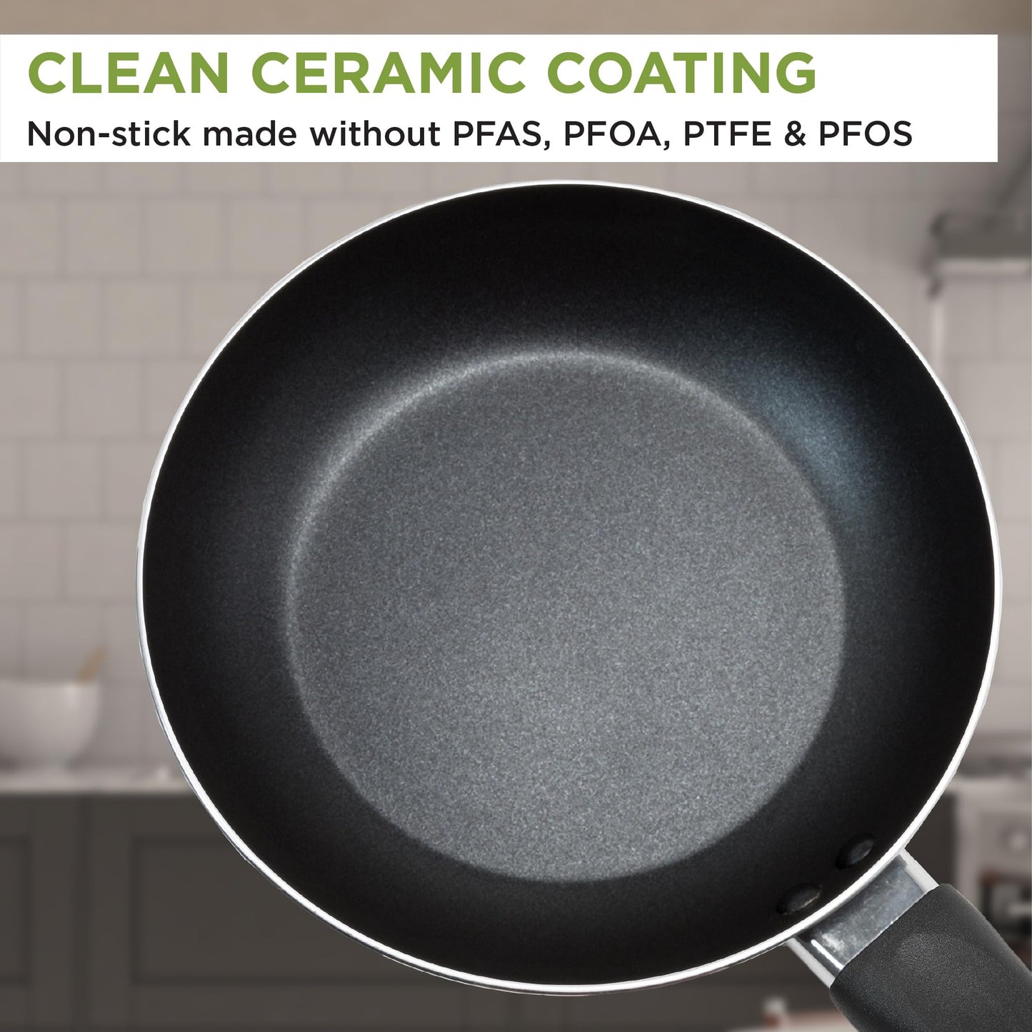 Ecolution Easy Clean Ceramic Nonstick Cookware Set, Dishwasher Safe Kitchen Pots and Pans Set, Comfort Grip Handle, Even Heating, Ultimate Food Release, 26-Piece, Red