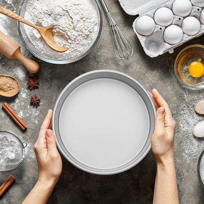 Last Confection 8" x 3" Aluminum Round Cake Pan, Professional Bakeware