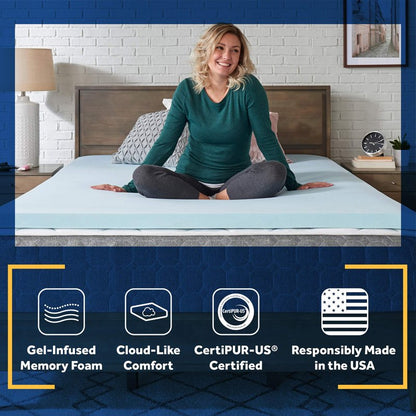 Sealy TrueForm 2" Memory Foam Mattress Topper, Full