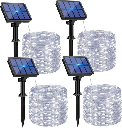 Btfarm Solar String Lights - 320 LED 132FT Waterproof Fairy Lights with 8 Modes | Copper Wire Twinkle for Outdoor Decor