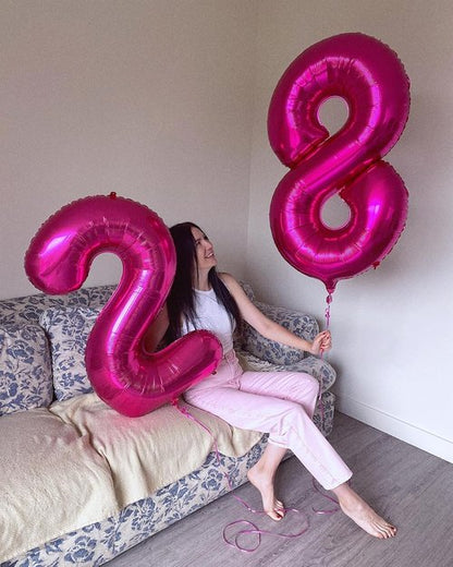 Hot Pink Number 60 Balloon - 40 Inch 60th Birthday Decoration for Women | Vibrant Party Supplies