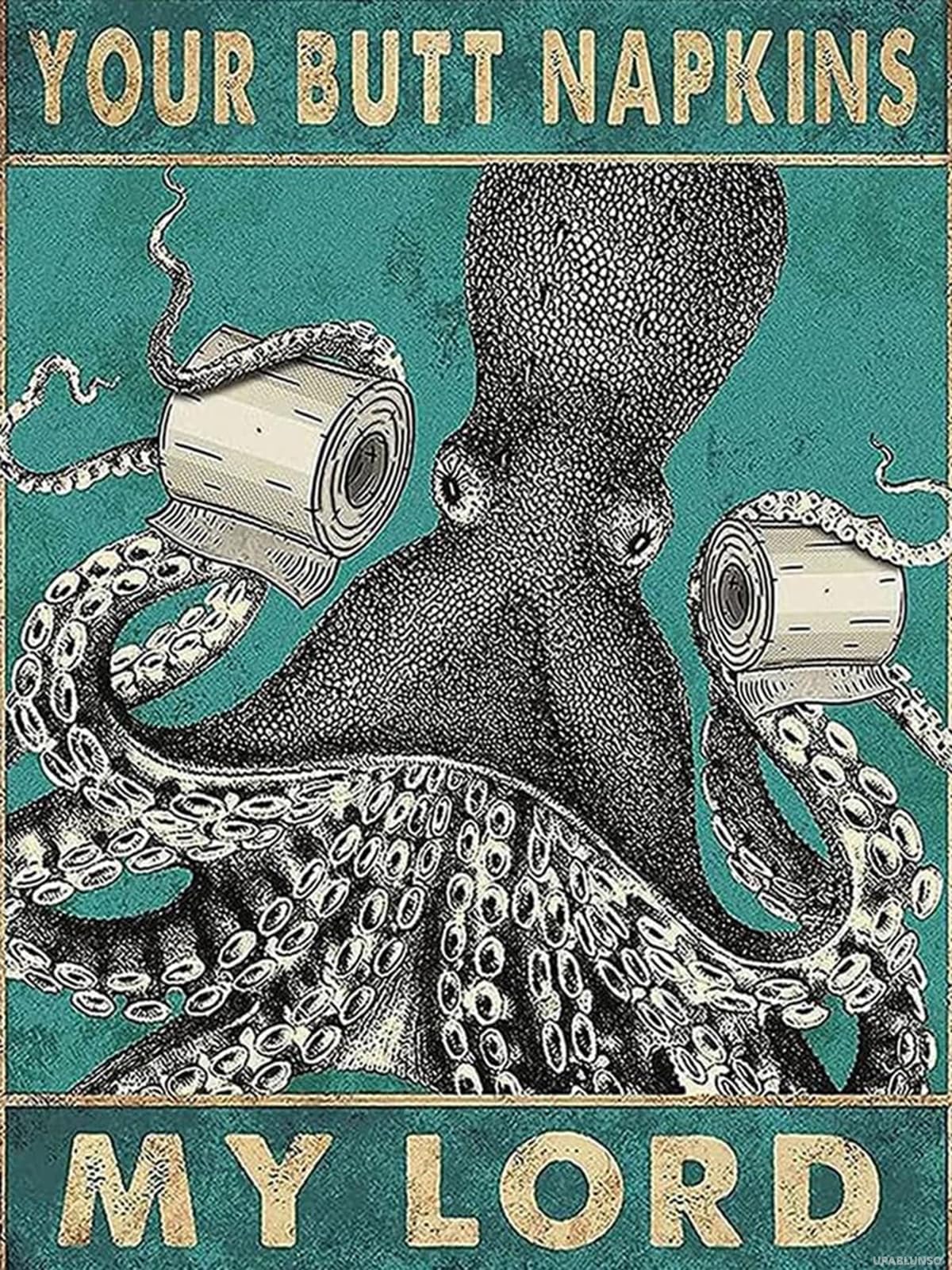 UPABLUNSO Octopus Diamond Painting Kits for Adults Animal Round Full Drill Diamond Dots Paintings for Beginners, 5D Paint with Diamonds Pictures Gem Art DIY Crafts Kits 12x16 Inch