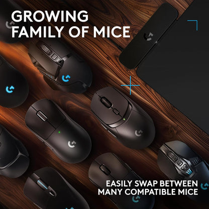 Logitech G POWERPLAY 2 Wireless Charging Mouse Pad for Compatible Gaming Mice, 34.5 X 28.4 cm (13.5 x 11.2 inches), 3.5 mm Height, for PC/Mac - Black